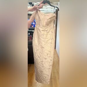 Monique Lhuillier Camelia Jacquard Dress